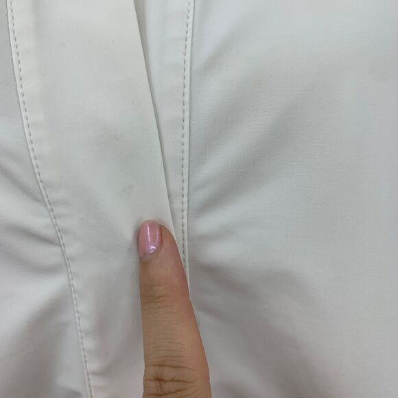 Aday Shirt Women L Large SLIM Fit Mandarin Collar Something Borrowed Snap Button - Picture 6 of 15